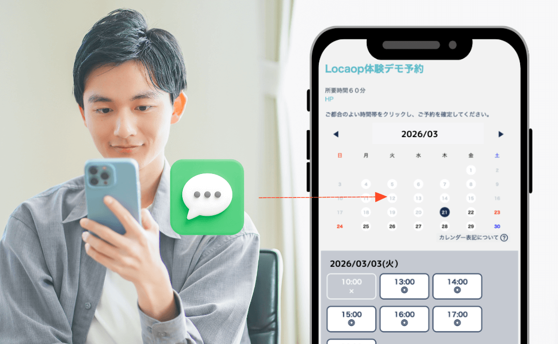 AIがSMS送信してWeb予約を誘導
